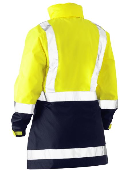 Womens Taped Hi-Vis Recycled Rain Shell Jacket