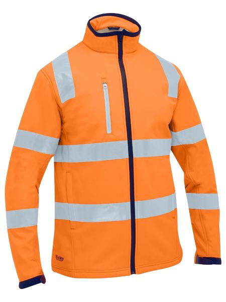 Taped Hi-Vis Bisley Soft Shell Jacket