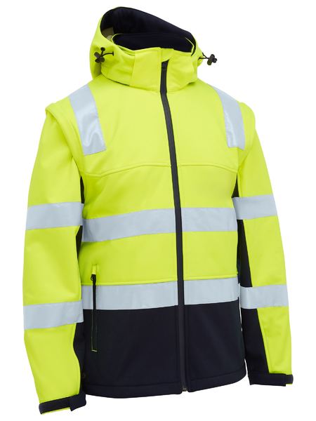 Bisley Taped Two Tone Hi Vis 3 in 1 Soft Shell Jacket