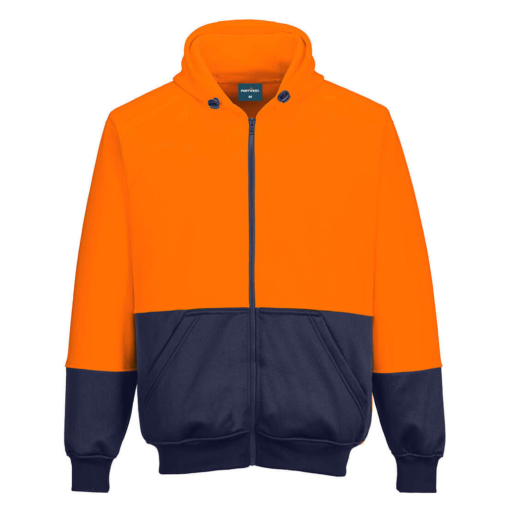 Hi-Vis Contrast Zipped Class D Hoodie