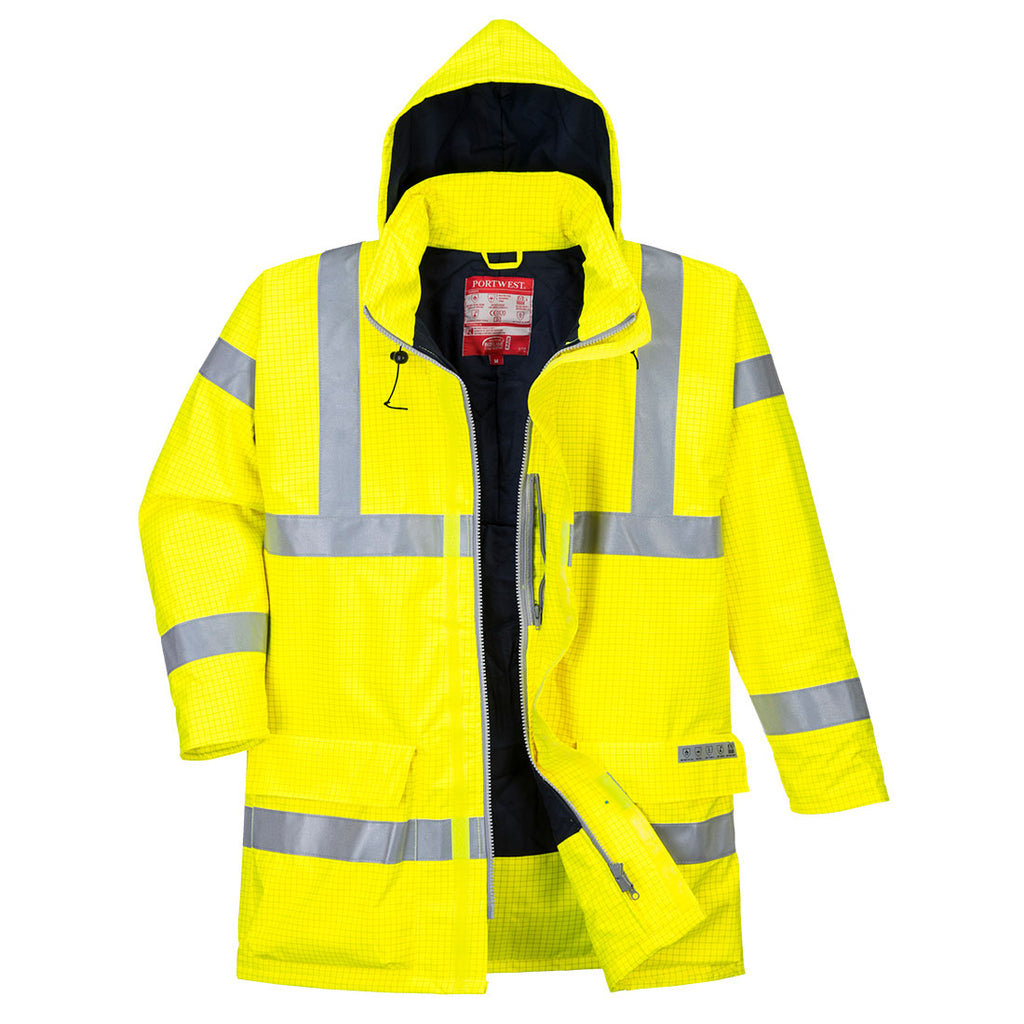 Bizflame Hi-Vis Antistatic FR Rain Jacket