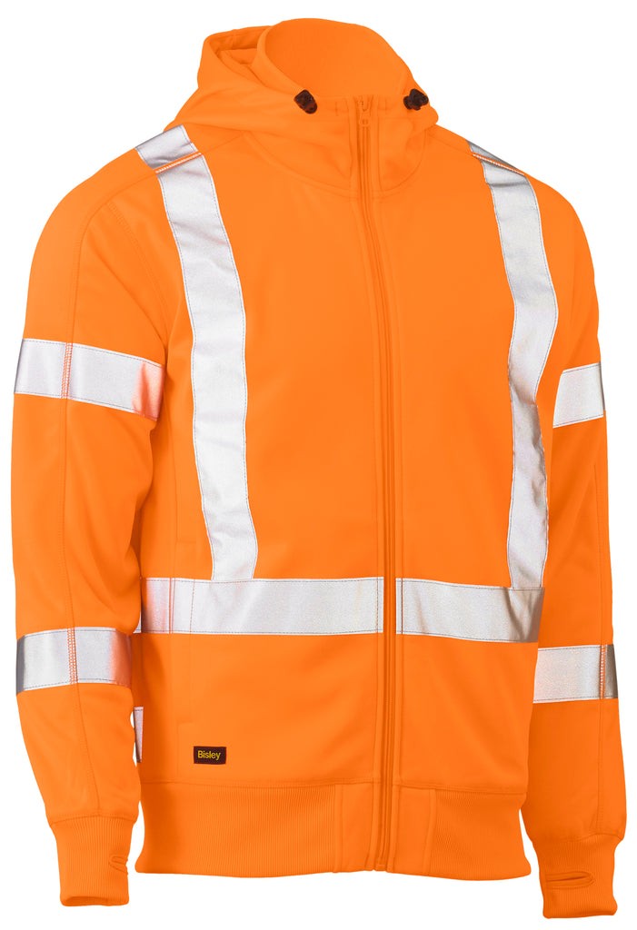 X Taped Hi-Vis Zip Front Fleece Hoodie