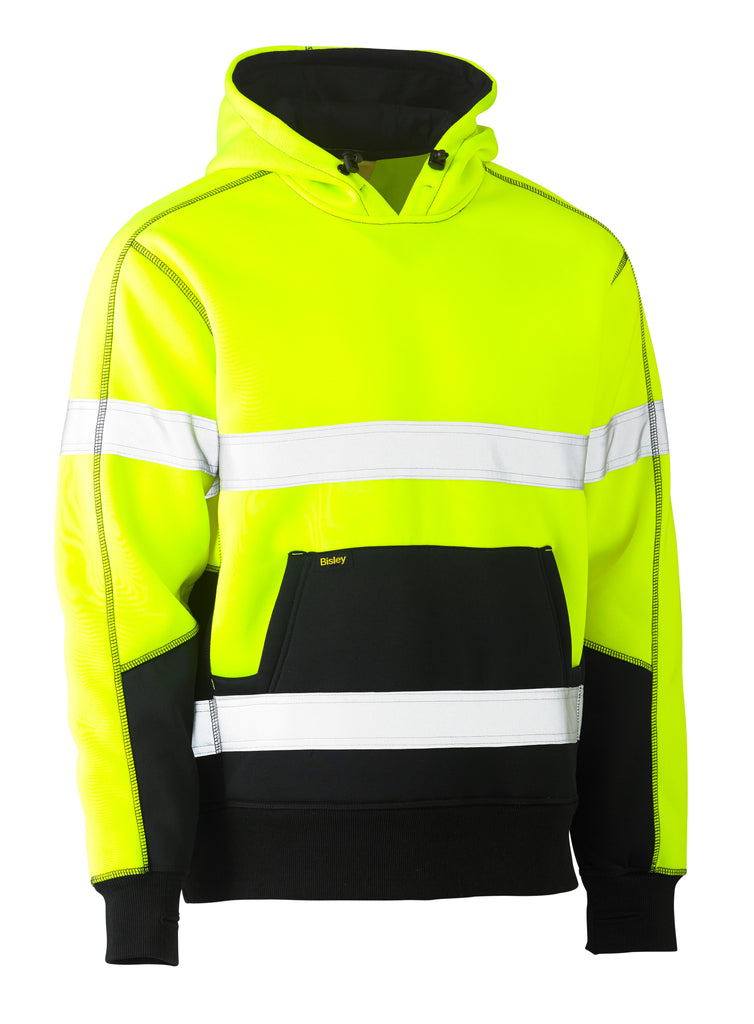 Taped Bisley Hi-Vis Fleece Hoodie Pullover