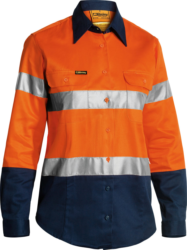 Womens Taped Hi-Vis Drill Shirt