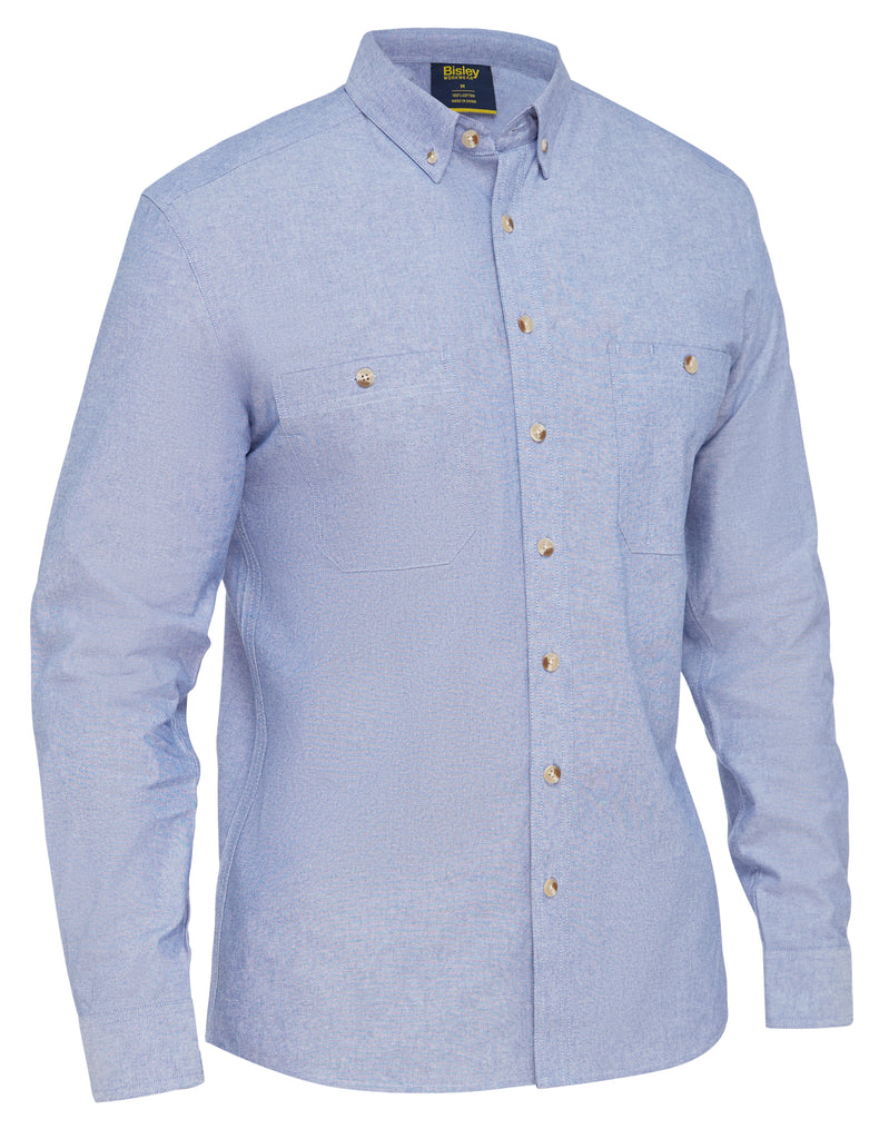 Mens Long Sleeve Chambray Shirt