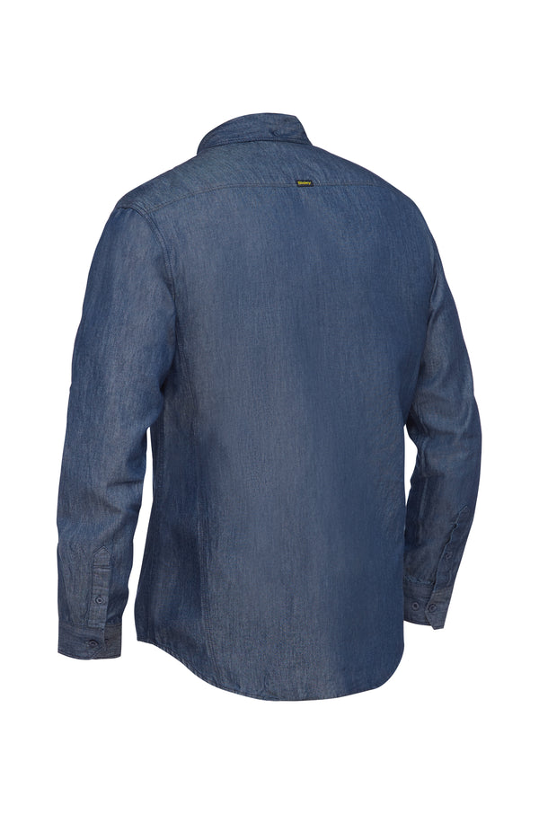 Mens Long Sleeve Denim Work Shirt