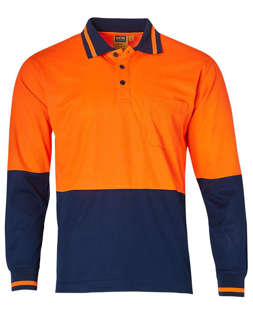 Hi-Vis TrueDry Safety Long Sleeve Polo
