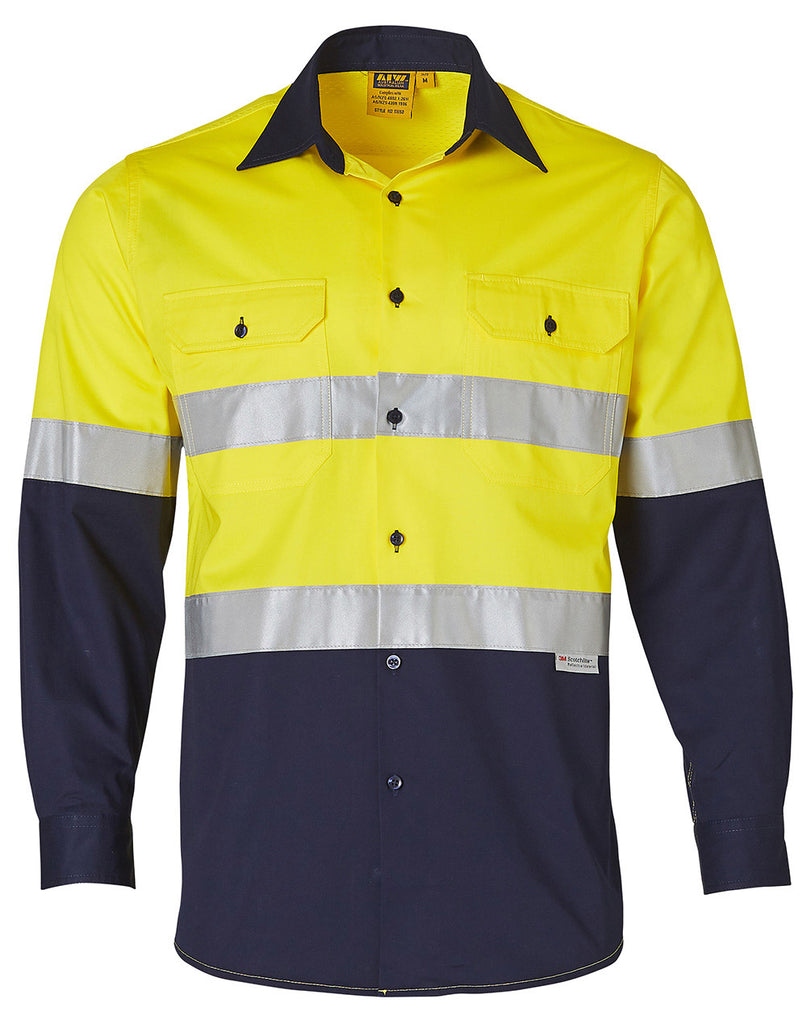 Hi-Vis Cotton Drill Shirt 3M Tapes